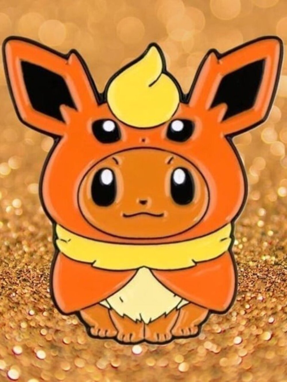 Pokemon Eevee Evolution Dress Up Poncho Flareon! Enamel Pin